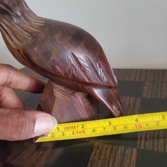 Vintage 1970s ironwood hand carved eagle statue 6" in - Picture 9 of 9